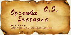 Ozrenka Sretović vizit kartica